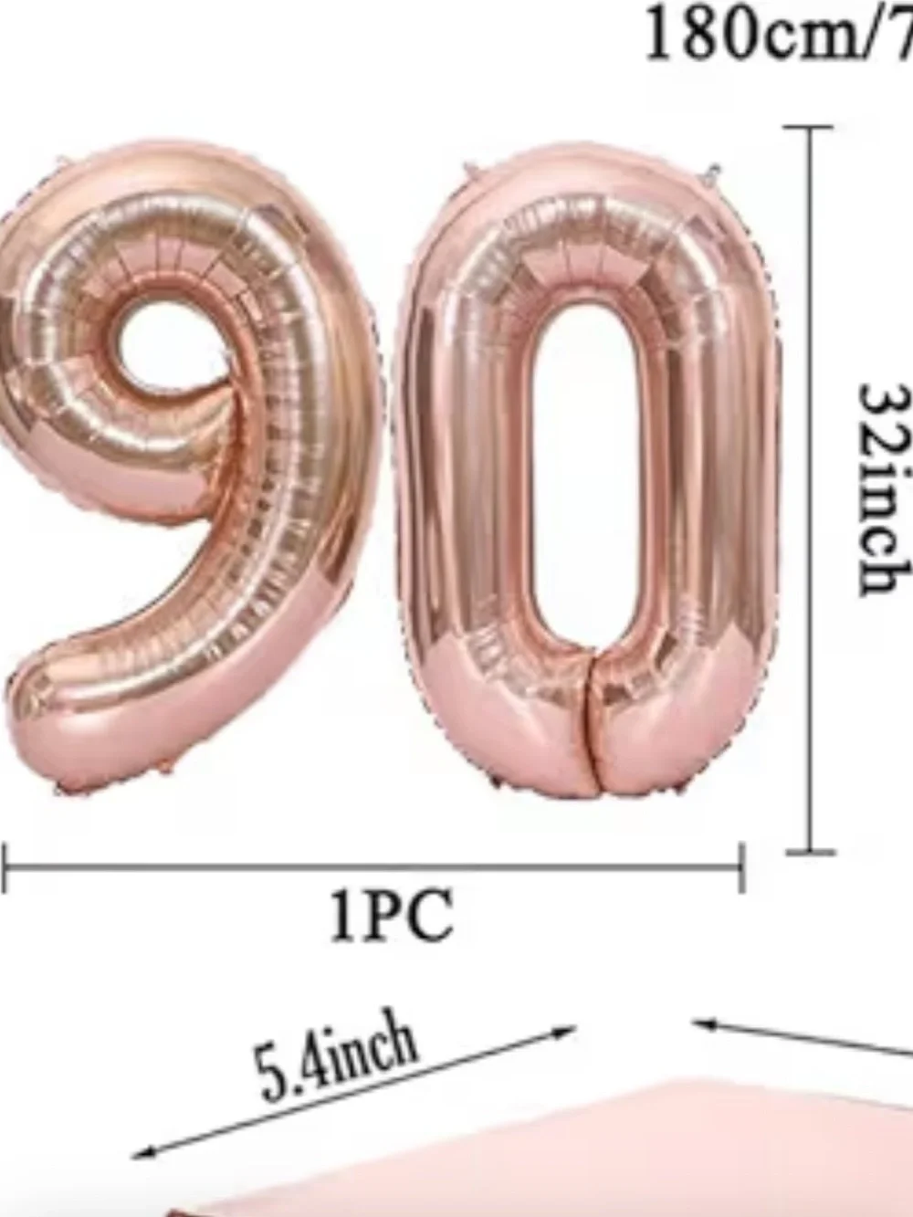 Happy 90th Birthday Rose Gold Backdrop and everything you need for party!